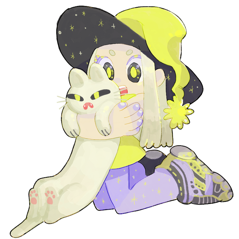 Witch with whitecat